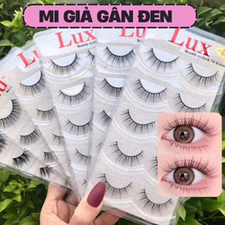 Mi Giả Gân Đen LUX 7D Katun Tự Nhiên Cao Cấp 5 Cặp Tái Sử Dụng Nhiều Lần