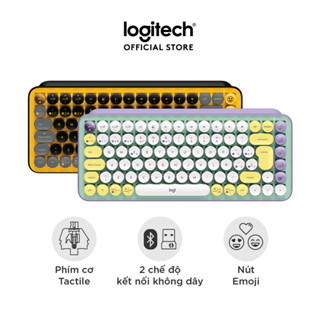 Bàn phím cơ không dây bluetooth | USB Logitech POP KEYS - phím emoji có thể tùy chỉnh
