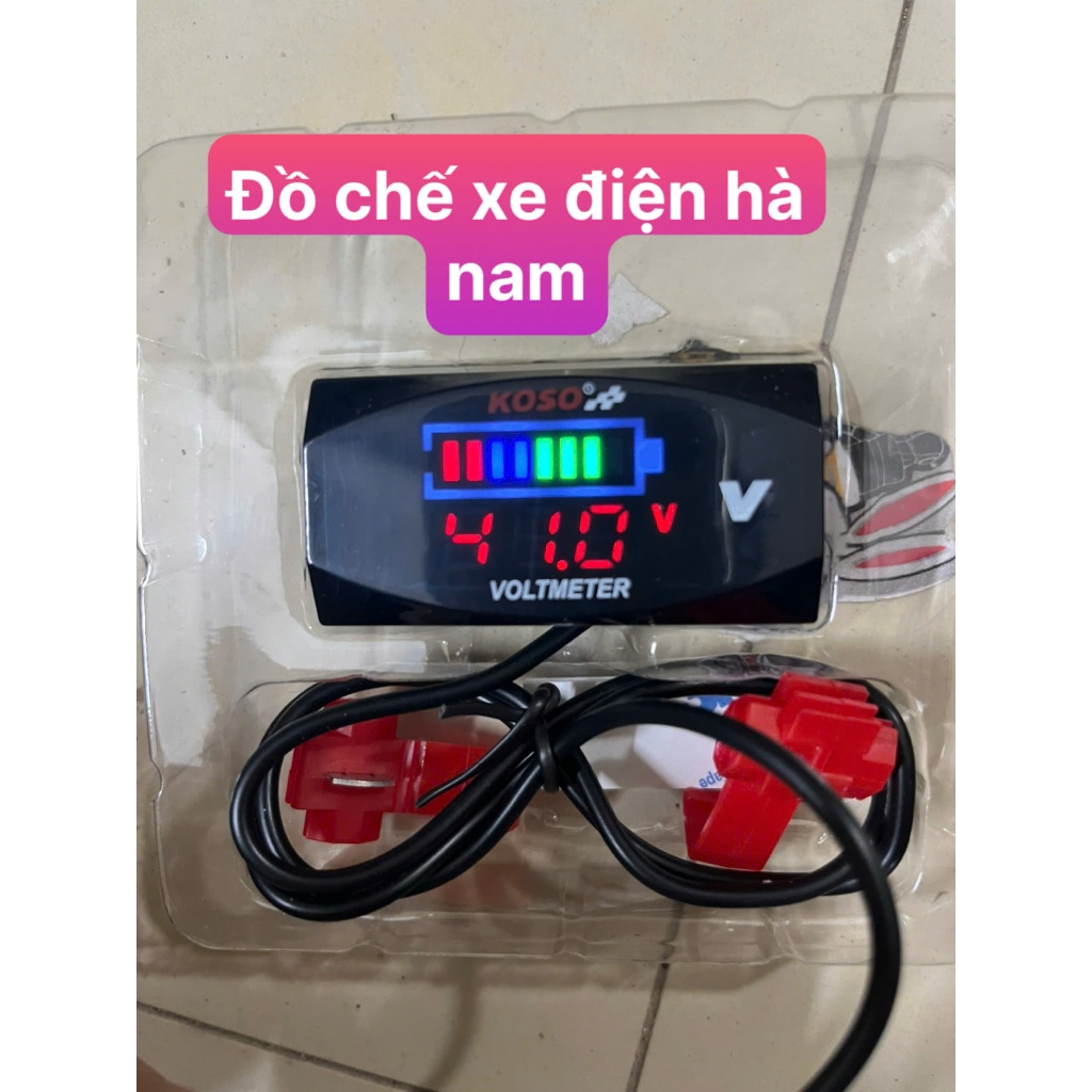 Đồng hồ báo vol Koso v2 có vạch 7-100v