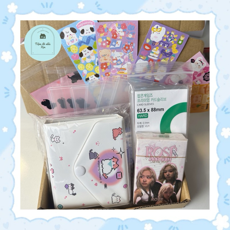 Combo Đồ Gói Card Siêu Hịn- Ảnh In+Album xinh xĩu+Toploader+Lomocard+Sleeve+ stickers Tiemdonhaxin
