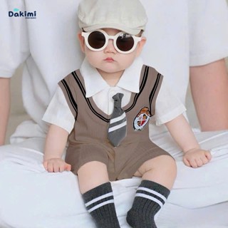 Body công tử cho bé trai Dakimi dễ thương, Bodysuit cho bé mẫu mới mềm mát,mẫu Quần áo sơ sinh 0-12M