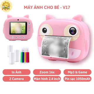 Máy chụp hình cho Bé JJRC V17 in ảnh lấy liền, 2 Cameras, màn hình HD 2.4 Inch, Zoom 16x, Quay Video 1080P - Sunny Kids