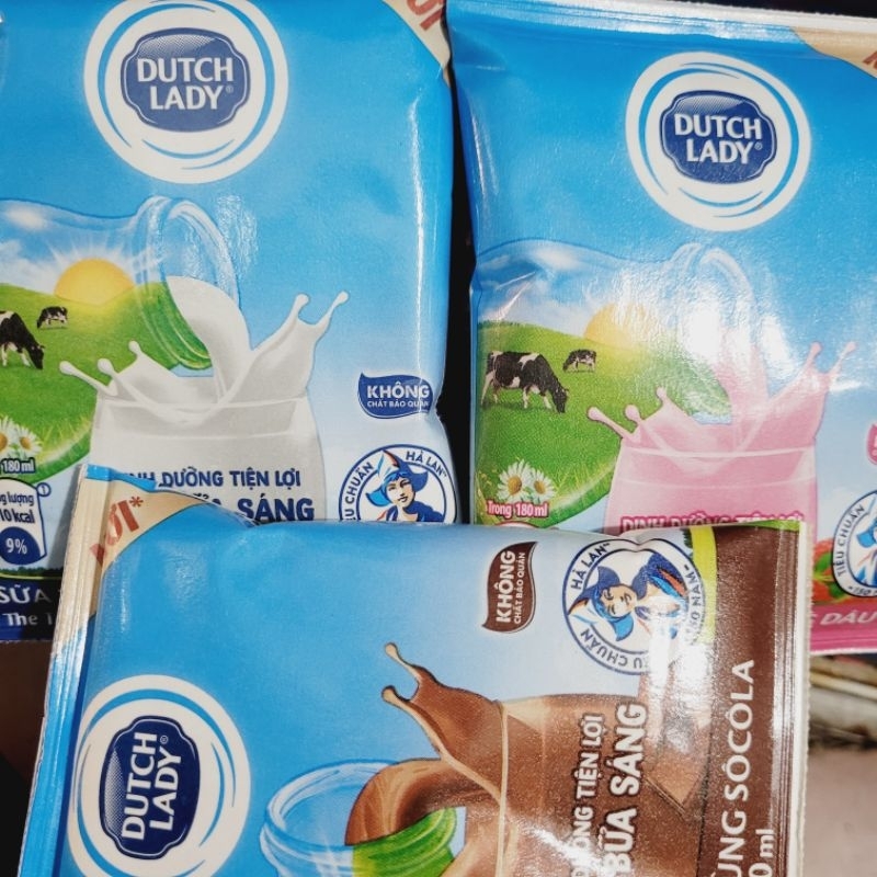 Combo 10 gói Sữa tiệt trùng Hà Lan túi 180ml