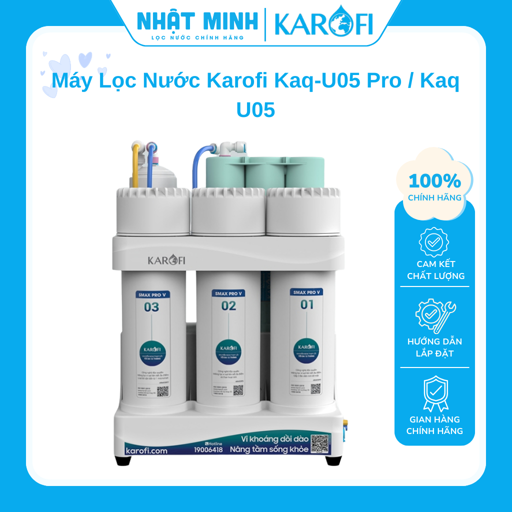 Máy Lọc Nước Karofi Kaq-U05 Pro  Thiết Kế Hiện Đại, Tính Năng Cao Cấp