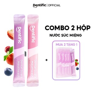(MUA 2 TẶNG 1) Combo 2 hộp nước súc miệng Dentific vị Đào và Mix Berries (1 hộp 10 gói x 2)