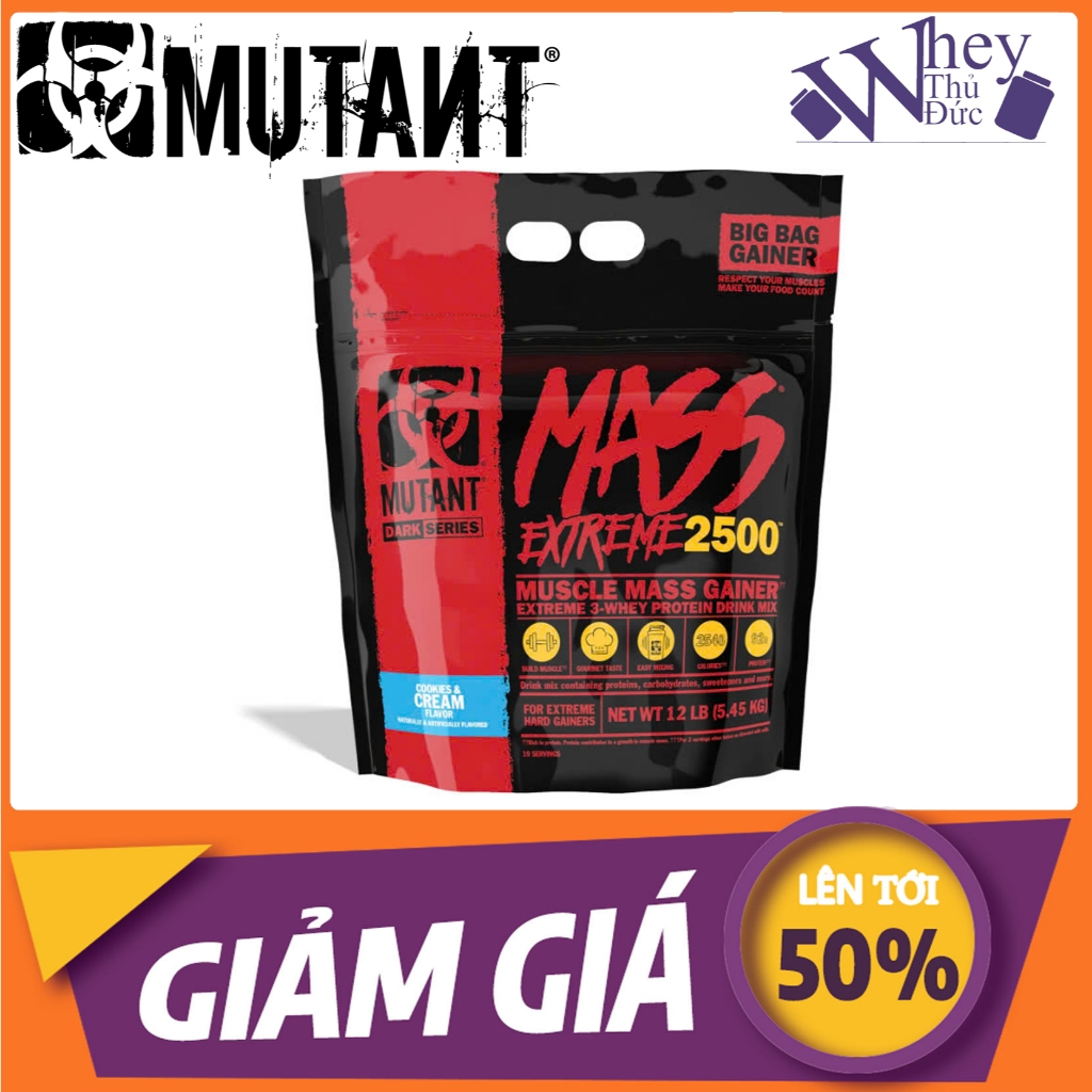 Sữa tăng cân Mutant Mass EXTreme 2500 12Lbs 5.45KG