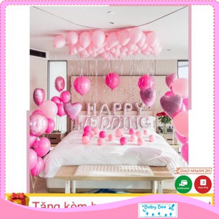 [TẶNG QUÀ] Set bóng trang trí phòng cưới- MS6