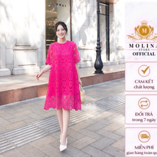 Đầm Ren suông Peony Thiết Kế Dáng suông sang trọng rực rỡ