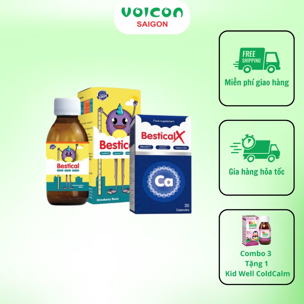 Canxi Bestical, Bestical X chính hãng hỗ trợ tăng chiều cao cho bé, xương và răng chắc khỏe