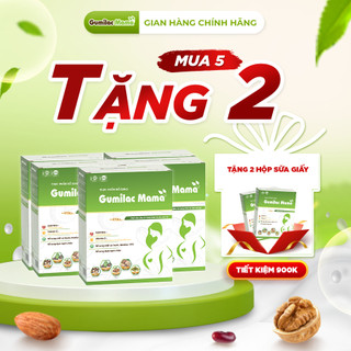 Sữa Hạt Bà Bầu Gumilac mama bổ sung dưỡng chất cho thai nhi, chống táo bón, ốm nghén, giảm tiểu đường thai kì