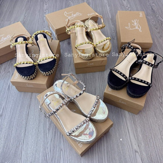 giày sandal nữ xuồng đế cao đinh tán viền cói.mã 118-20a