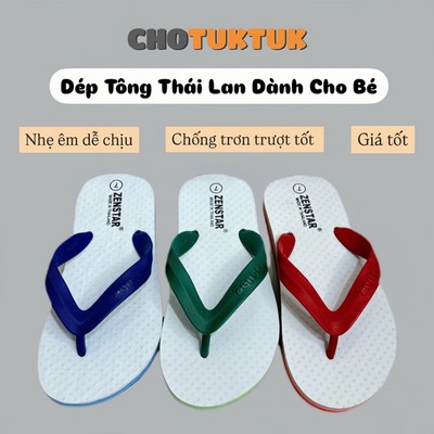 Dép tông cho bé trai Thái Lan quai kẹp chất cao su  hiệu Chang thai &  Zenstar Mã CT