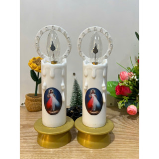 Nến Điện Vòng Led Hào Quang Trang Trí Bàn Thờ Gia Đình - Nến Điện Công Giáo Đông Phương Fatima (NCDS-0166)