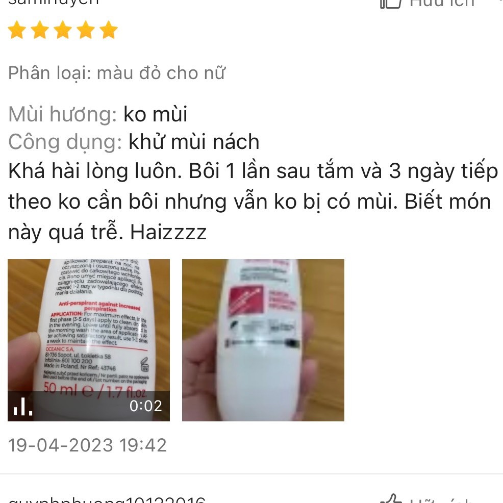 Lăn nách khử mùi Aquaselinnn dành cho nam nữ 50ML