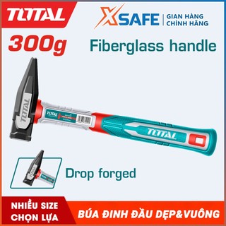  Búa đóng đinh đầu dẹp và vuông TOTAL Búa cơ khí siêu cứng chống rỉ sét cong vênh dùng sửa chữa DIY 