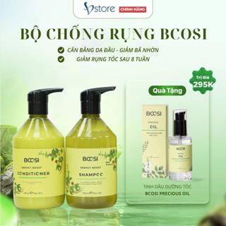 Cặp Dầu Gội Xả Bcosi Kích Thích Mọc Tóc Và Ngăn Ngừa Sơ Rối Gãy Rụng Nuôi Dưỡng Tóc Chắc Khỏe Energy Boost Shampoo 500ml