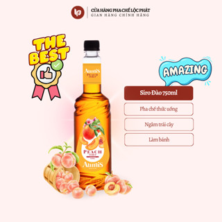  Siro Đào Aumis pha chế trà trái cây soda đậm đà chai 750ml. 