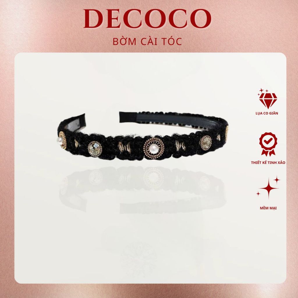 Bờm tóc nữ DECOCO ACC Abi bản nhỏ đính đá DECOCO ACC ACCESSORIES