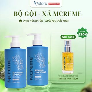 Bộ Gội Xả Mcreme Phục Hồi, Nuôi Dưỡng Tóc Hư Tổn Mcreme Nourishing Shampoo & Conditioner 500ml
