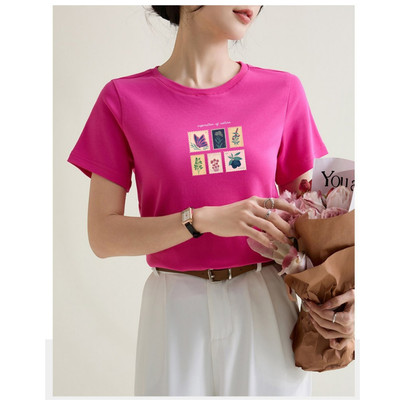 Áo phông nữ dáng vừa NA01 Vintage, chất liệu thun cotton Loza VT8222