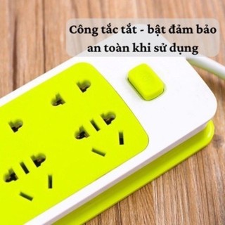 Ổ điện - ổ cắm điện đa năng chống giật -ổ cắm điện thông minh kèm cổng sạc USB (6 phích cắm, 3 USB)