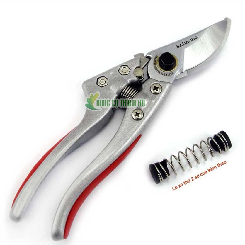 Kéo cắt cành sada 210, Kéo cắt cành nhập khẩu tặng kèm lò xo