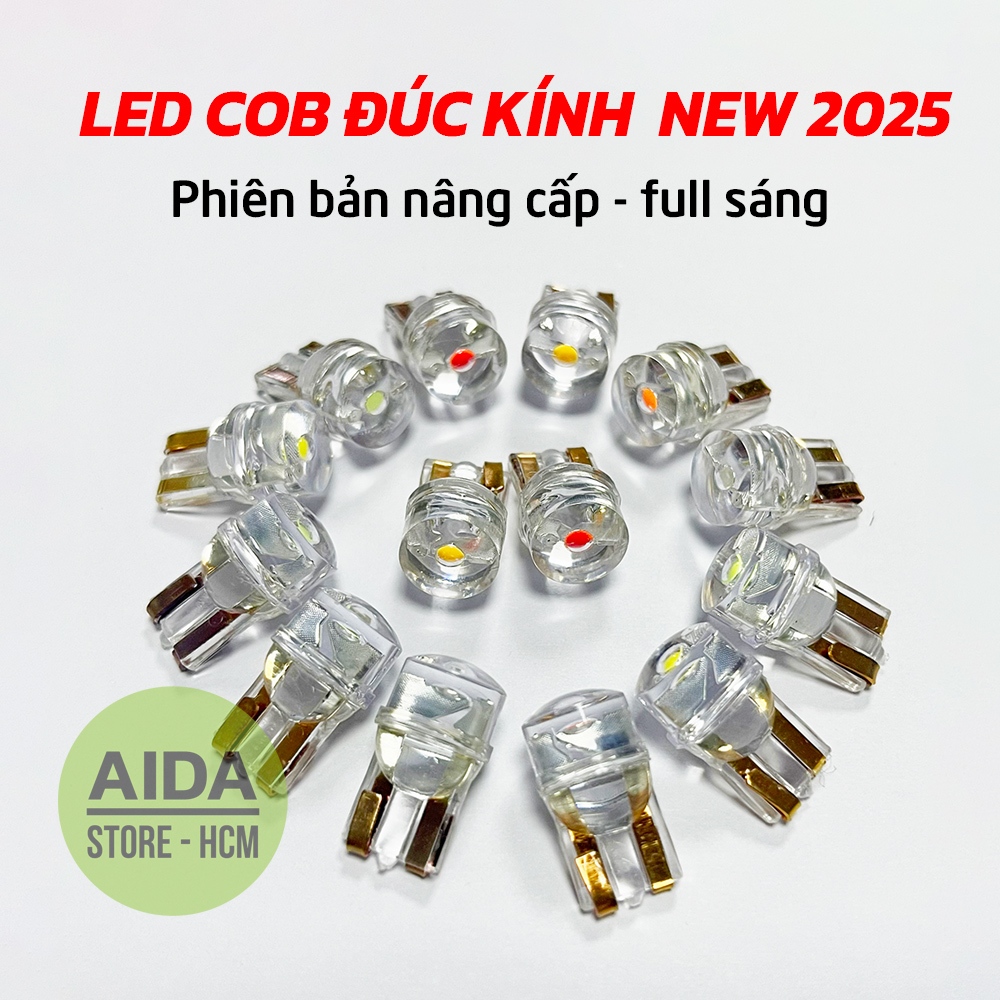 ĐÈN LED T10 COB ĐÚC KÍNH CHỐNG NƯỚC - CHIP THẾ HỆ MỚI, SÁNG KHỎE 360°