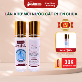 Lăn khử mùi hôi nách, phèn chua chưng cất, giúp ngăn tiết và khử mùi hôi nách, mờ thâm vùng nách