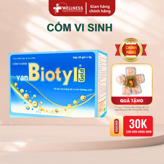 Cốm vi sinh Bio acimin gold, bio van biotyl giúp tiêu hoá khoẻ, trẻ ăn ngon, 30 gói