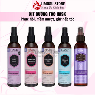  Dầu dưỡng tóc và xịt dưỡng tóc Hask argan oil keratin oil giúp phục hồi tóc và mềm mượt tóc 18ml 59ml 175ml hair oil 