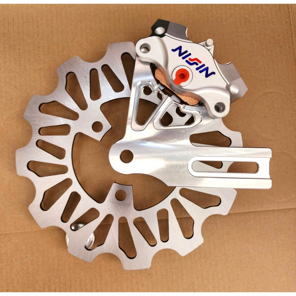 Xã lõo (Combo Sau 4 món)Heo Nissin 2 Pis Màu Trắng Đối Xứng+Pad Quay Lên+Đĩa Phay Size 220mm.Ae vô c