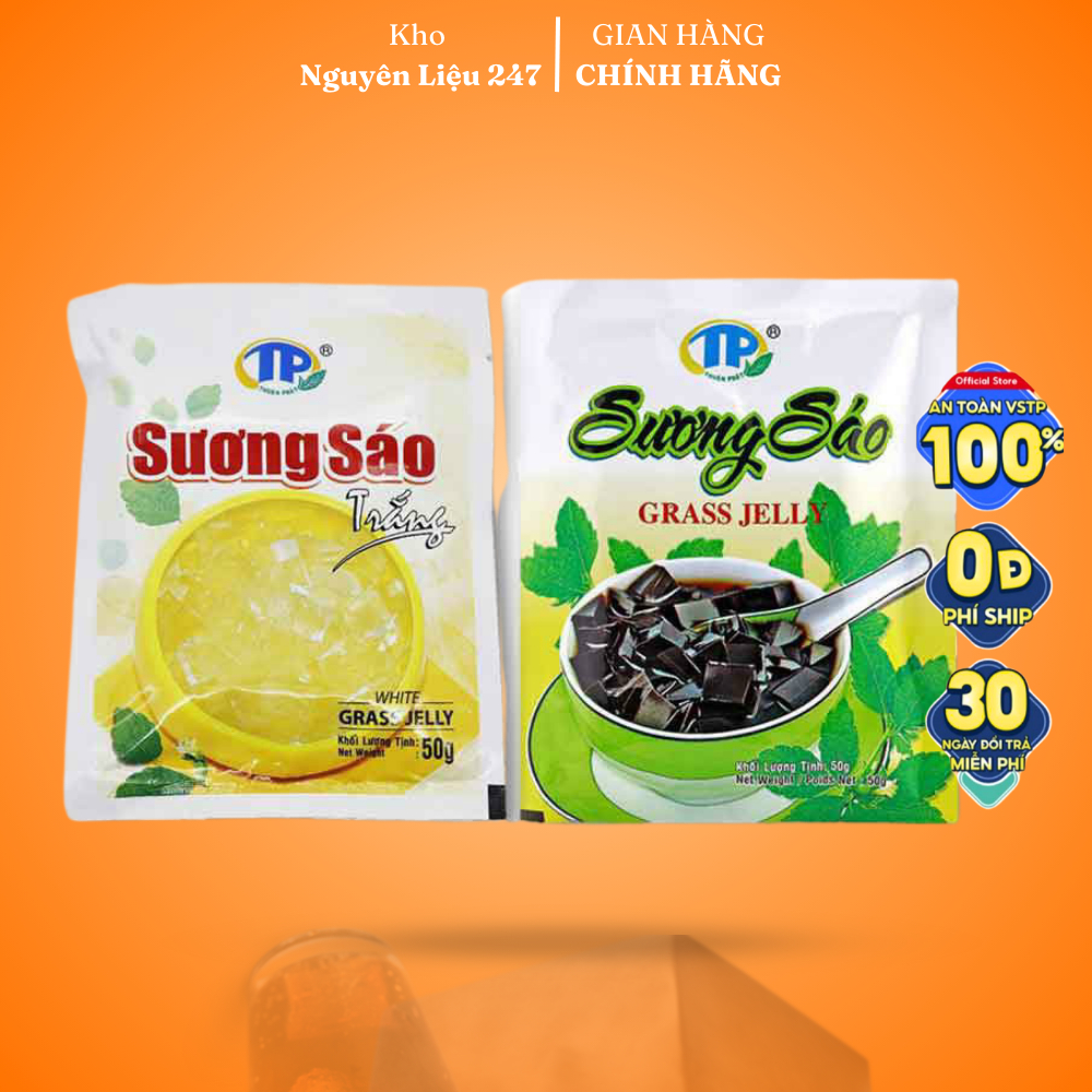 Bột sương sáo Thuận Phát 50gr, Sương Sáo Đen/ Sương Sáo Trắng - Giải nhiệt tiện lợi, thơm ngon cho m