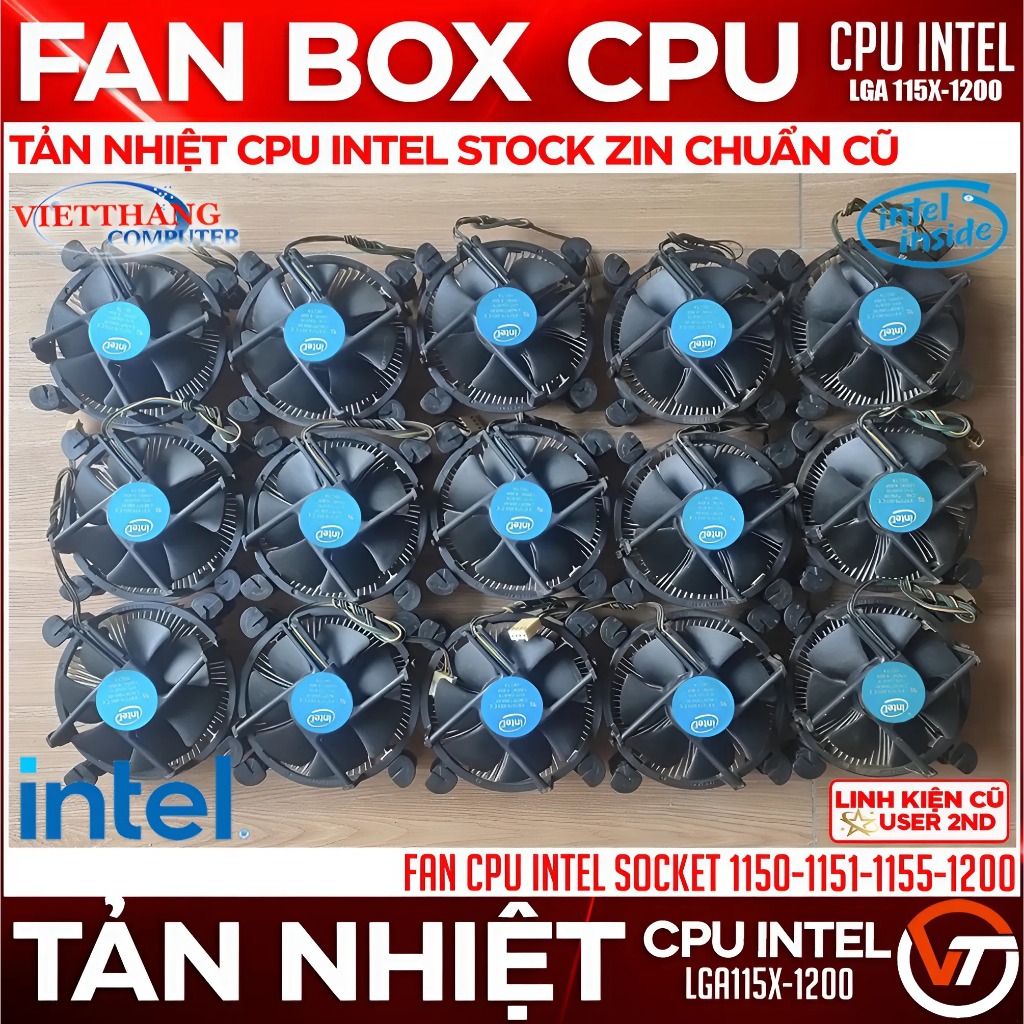 Quạt Tản Nhiệt CPU - Fan CPU Intel hàng Box zin Socket 1155, 1150, 1151 ( Cũ - 2nd )