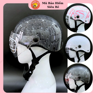  Nón bảo hiểm cacbon gắn kính cao cấp nhiều mẫu mã mũ bảo hiểm carbon gắn kính loại cao cấp sơn phủ 4K chống ngả vàng 