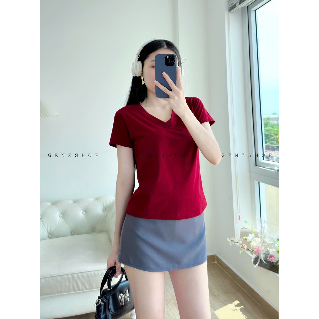 ÁO THUN  BABYTEE Cổ Tim Trơn DỄ PHỐI ĐỒ COTTON MỀM MỊN ĐI HỌC, ĐI LÀM, ĐI CHƠI 2026 | BigBuy360 - bigbuy360.vn