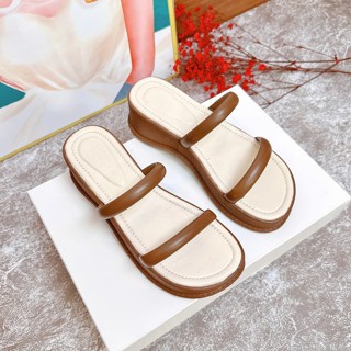 Dép nữ đế xuồng 5 phân phối 2 dây ngang đơn giản, trẻ trung T15