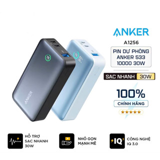  Sạc Dự Phòng Anker 533 A1256 - 10.000 mah Sạc Nhanh 30W 3 Cổng - 2 Cổng USB-C + 1 Cổng USB-A - Hàng Used 
