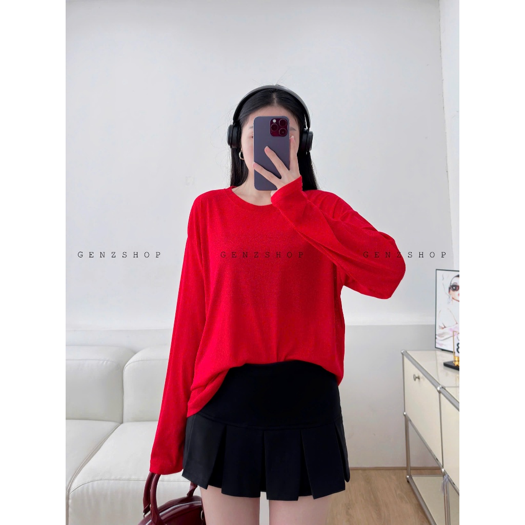 ÁO TAY DÀI THUN GIẤY (T.ẶNG ÁO ỐNG)  ĐI BIỂN, ĐI CHƠI HOTTREND MÙA HÈ 2025