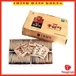 Trà hồng sâm hàn quốc Ginseng Tea chính hãng hộp 100 gói, tranglinhkorea