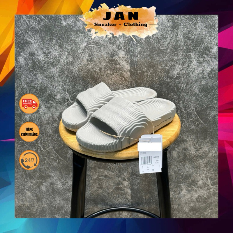Dép Das Adilette 22 Màu Xám Hàng Chính Hãng | Jan Shop