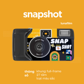 [luna] máy film một lần FYE 27 tấm màu sắc fullframe toàn khung SNAP SHOT đen vàng