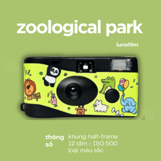   luna  Máy film một lần FYE 12 tấm ảnh màu halfframe nửa khung ISO 400 ZOOLOGICAL PARK xanh lá 