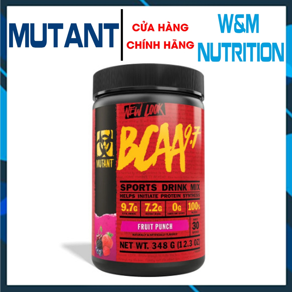 BCAA Mutant 9.7 vị – Tăng Sức Bền, Chống Mỏi Cơ Hiệu Quả (30 Lần Dùng)