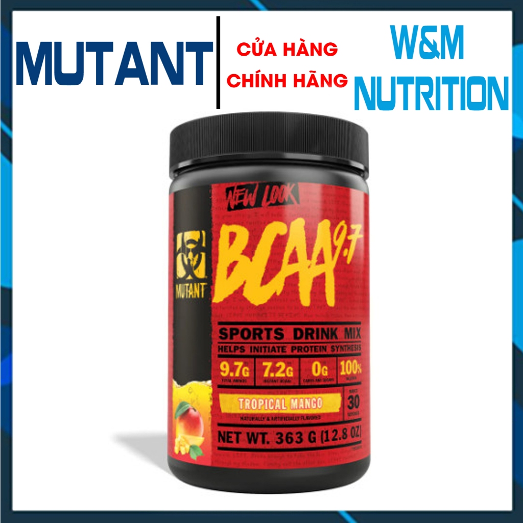 BCAA Mutant 9.7 vị – Tăng Sức Bền, Chống Mỏi Cơ Hiệu Quả (30 Lần Dùng)
