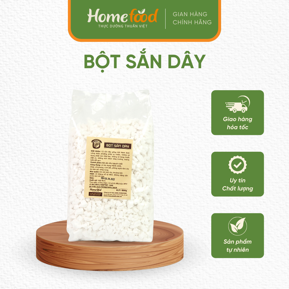  Bột sắn dây Homefood 400g – Nguyên chất thanh mát tốt cho sức khỏe 