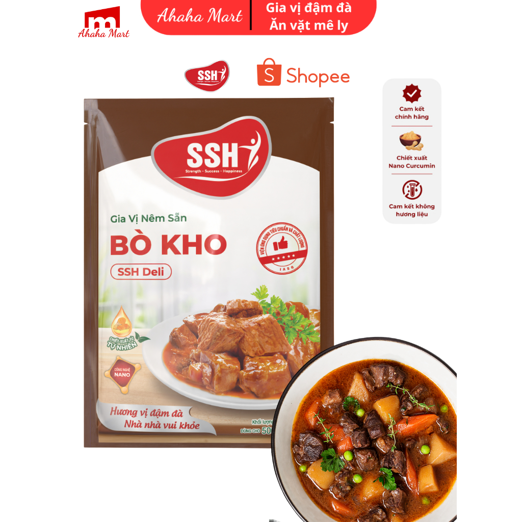 Gia Vị Nêm Sẵn Bò Kho SSH Deli 32g - Gia vị ướp bò kho