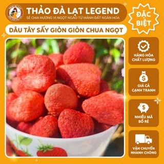  DÂU TÂY SẤY GIÒN GIÒN XỐP NGỌT NHẸ CHUA TỰ NHIÊN THƠM DÂU  - THẢO ĐÀ LẠT LEGEND 