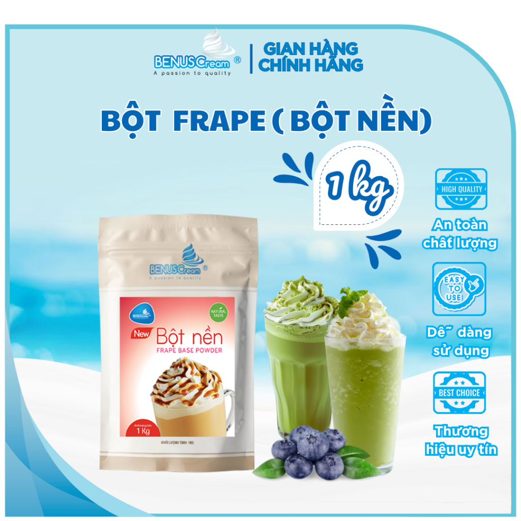 BỘT NỀN ( Bột Frappe Base ) Bột Mix - BENUSCream 1kg/túi