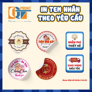  In Tem Nhãn Decal Giấy Sticker Thiết Kế Theo Yêu Cầu baobiqt.com Cắt Sẵn Dán Ly Trà Sữa Mỹ Phẩm 