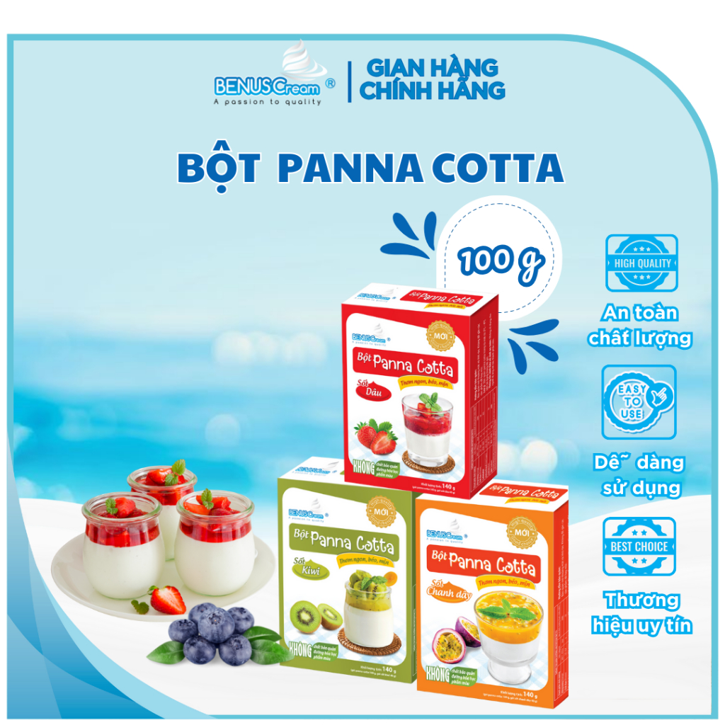 Bột Panna Cotta 100gram - Benuscream